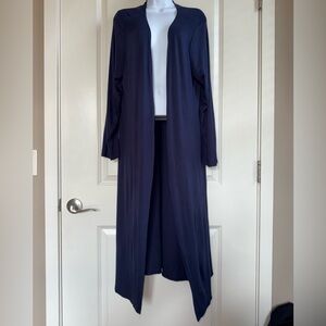Urban Rose Navy Blue Long Cardigan Size 2X Soft Made in USA